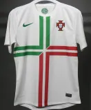 2012 Portugal Away White Retro Player Version Soccer Jersey