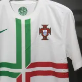 2012 Portugal Away White Retro Player Version Soccer Jersey