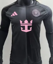 2025/26 Inter Miami Away Black Player Version Long Sleeve Soccer Jersey  长袖