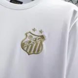 2025 Santos White Cotton Retro Style T-Shirt