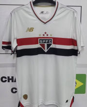 2025/26 Sao Paulo 1:1 Home White Fans Soccer Jersey 胸前空白版