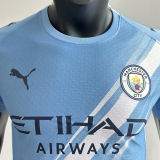 2025/26 Man City Home Blue Player Version Soccer Jersey