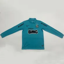 2012/13 Santos Blue Retro Long Sleeve Soccer Jersey
