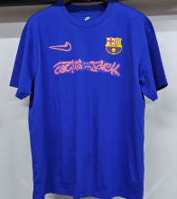 2025/26 BA x Travis Scott Blue Pure Cotton Jersey 胸前红色字