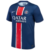 2024/25 PSG 1:1 Quality Home Blue Champion Style Fans Soccer Jersey 前后带星塔