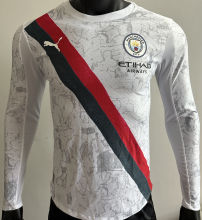2025/26 Man City Away Player Version Long Sleeve Soccer Jersey