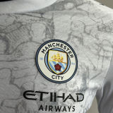 2025/26 Man City Away Player Version Long Sleeve Soccer Jersey