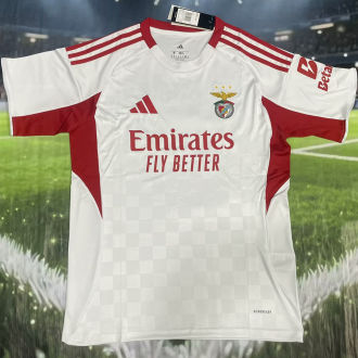 2025/26 Benfica Away White Fans Soccer Jersey