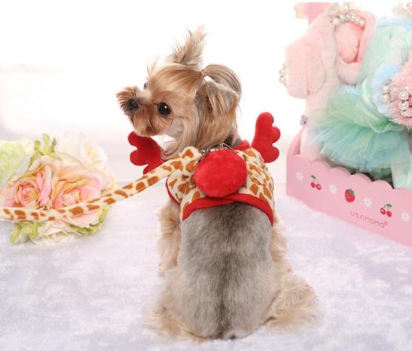 Wholesale Christmas reindeer design dog harness