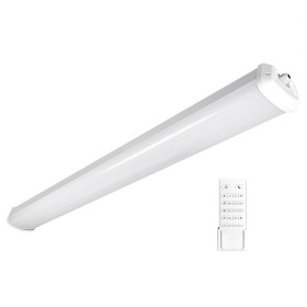 Sensor+Dimmable By Remote Control LED Vapor Tight Fixture Tri-proof Light  Shop Light 4FT 40W 8FT 60W 80W-130lm/w -100-277V or 120-347V -UL cUL DLC Premium