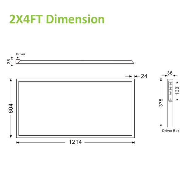 ETL DLC 2x4 LED Flat Panel Light 0-10V Dimmable 50W 40W 35W 30W CCT Selectable 110lm/w or 130lm/w 5 Years Warranty