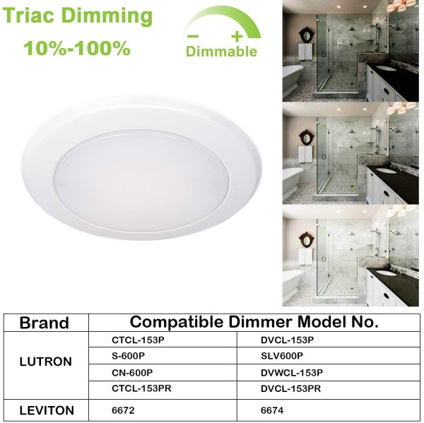 5/6''11W Integrated LED DISC Downlight-1050lm -ETL cETL Energy Star