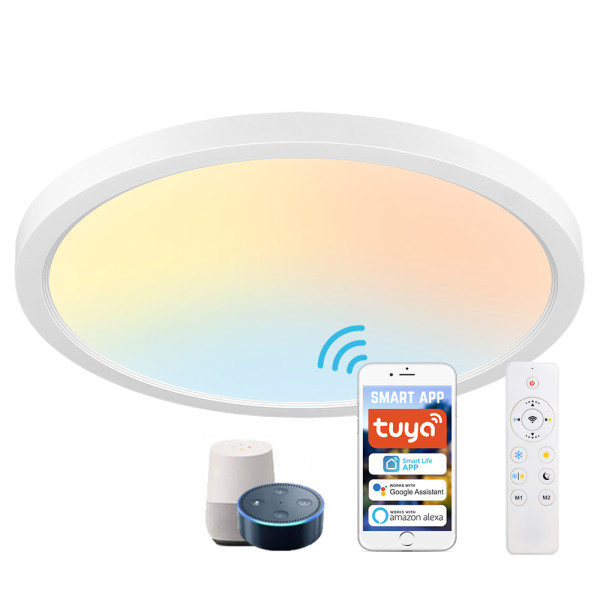 2700-6500K Adjustable WIFI Smart  Ceiling Light -APP /Vioce /Remote Contorl -Work with Amazon Alexa, Google Assistant -100-240V -ETL cETL CE Rhos