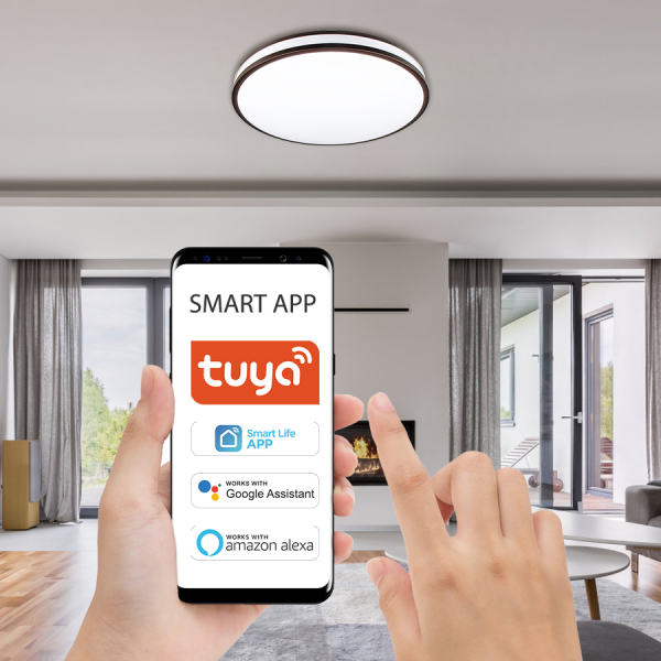 2700-6500K Adjustable WIFI Smart LED Ceiling Light -APP /Vioce Control -Work with Amazon Alexa, Google Assistant