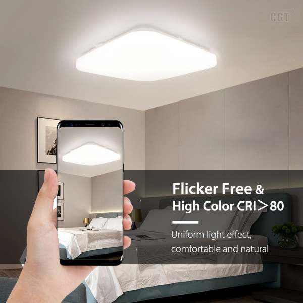 White and Color Ambiance WIFI Smart LED Ceiling Light -APP / Vioce Control -Work with Amazon Alexa, Google Home -CE,Rohs