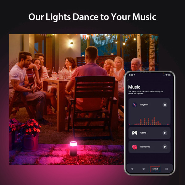 White and Color Ambiance Bluetooth Mesh LED Landscape Path Light - APP / Voice Control -Work with Tuya,  Alexa,Goolge Assistant