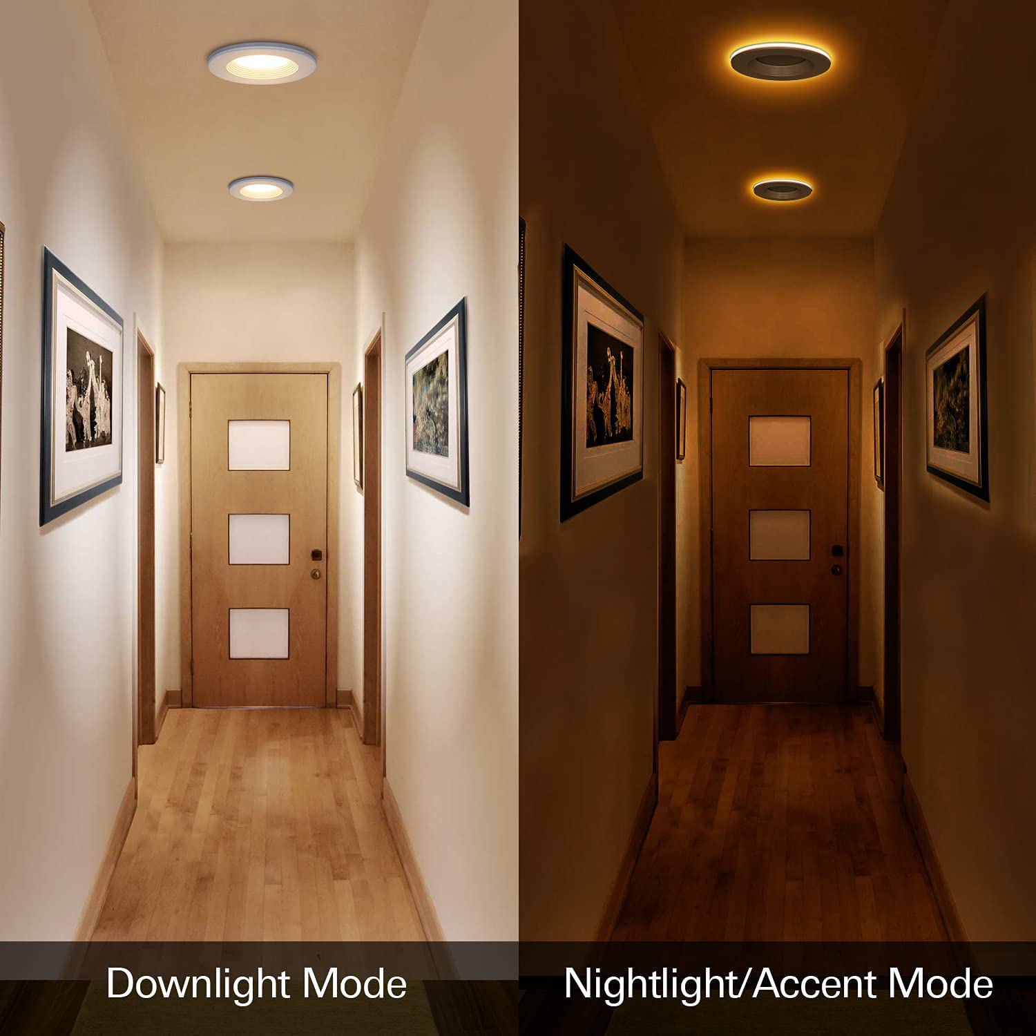 Cgt Recessed Downlight Can Retrofit Ceiling Light With 2000k Amber Night Cgt Recessed Downlight Can Retrofit, 6 Can Lights With Night Light