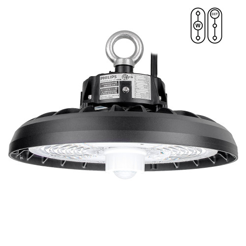 160lm/w 200lm/w 3-Power & 3-CCT Selectable LED UFO High Bay Light 100W 150W 200W 240W 300W  -ETL CB CE DLC 5.1 Premium