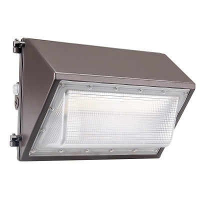 Half Cut Off LED Wall Pack With Photocell -PC Cover -42W 60W 80W 100W 120W  -100-277V or 100-347V -ETL cETL DLC 5.1 Premium