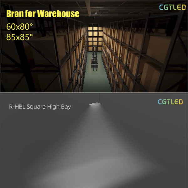 Anti-Glare UGR19 LED High Bay Light 3-Watts & 3-CCT selectable, 0-10V, DALI-2, D4i Bluetooth Mesh Sensor Control