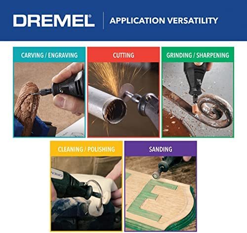 Dremel 200-1/15 Two-Speed Rotary Tool Kit with 1 Attachment 15 Accessories - Hobby Drill, Woodworking Carving Tool, Glass Etcher, Small Pen Sander, Garden Tool Sharpener, Craft and Jewelry Drill