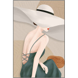 Abstract modern living room decoration painting, sofa background wall, floor to ceiling painting, artistic figures, luxurious entrance texture, and hanging painting