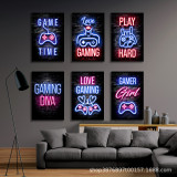 Nordic game player art poster printing canvas painting to create canvas painting frameless oil painting decorative painting