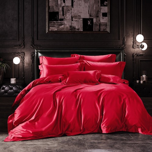 High end 140 count Pima cotton four piece set of pure cotton long staple cotton satin bedding