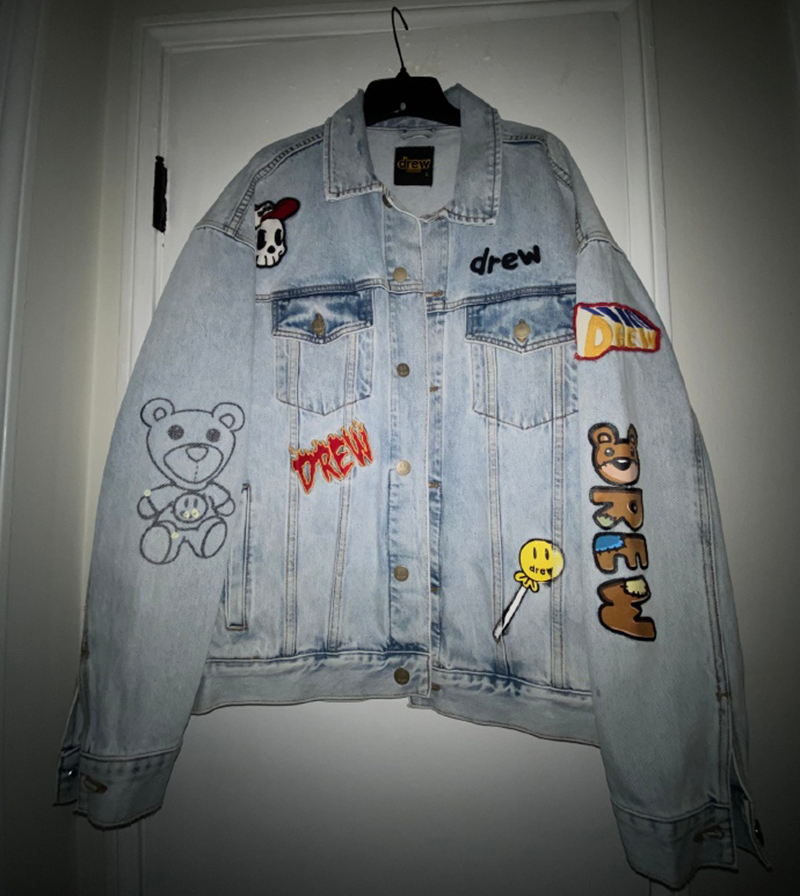 DREW HOUSE JUSTIN mixed media trucker jacket