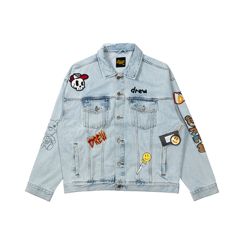 DREW HOUSE JUSTIN mixed media trucker jacket