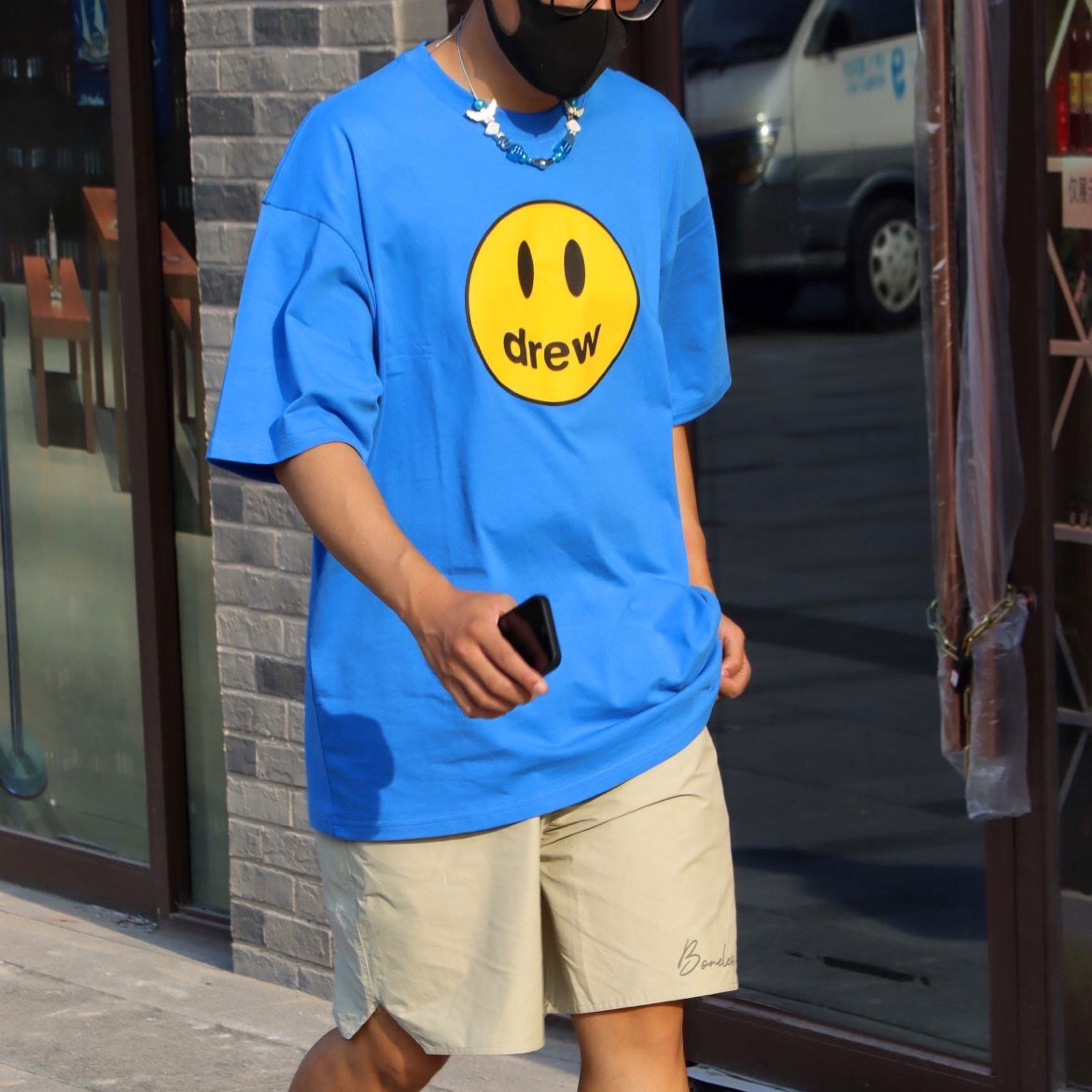 drew house light blue hoodie