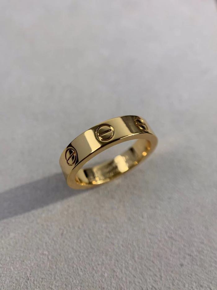 4mm smooth tricolor V gold ring