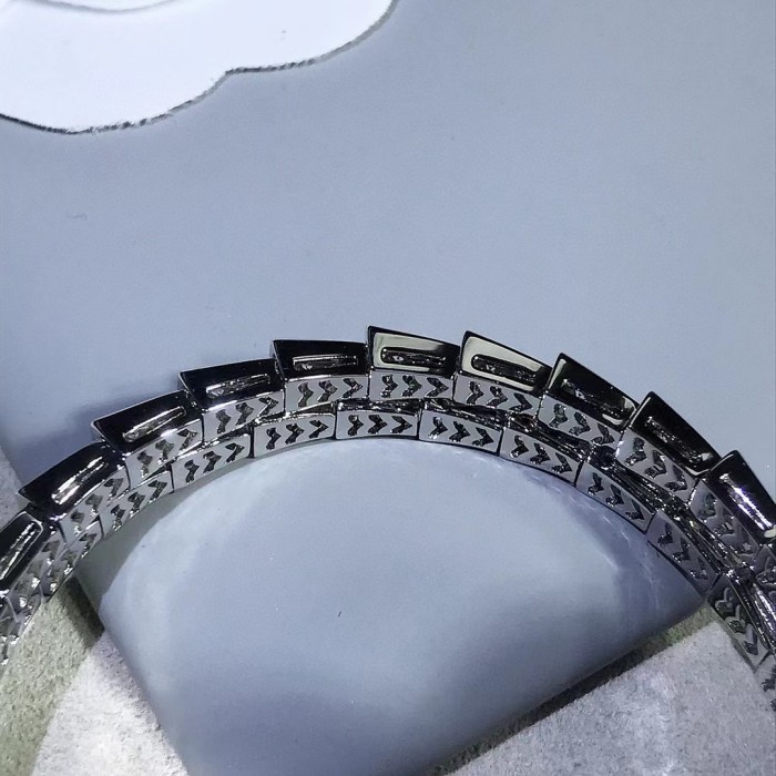 Snake shaped three-layer diamond inlaid Adjustable Bracelet