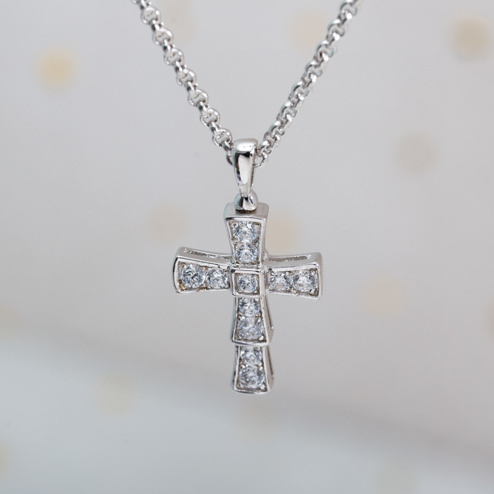 Diamond studded Cross Necklace