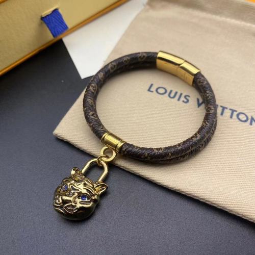 Leather Bracelet tiger head pendant bracelet