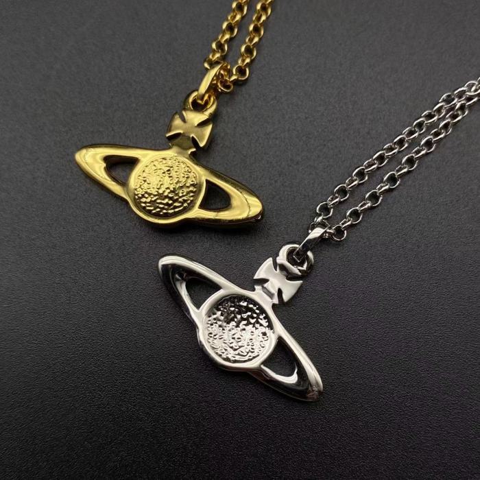 Classic Saturn gem necklace