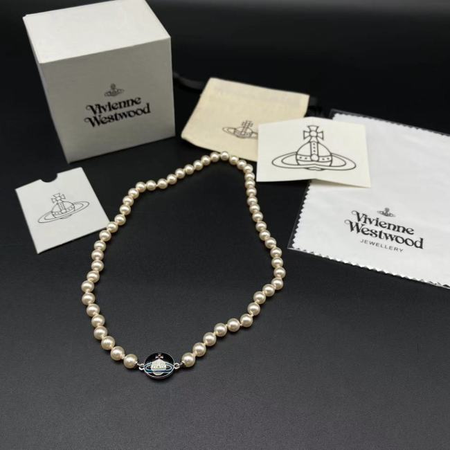Western queen pearl diamond necklace