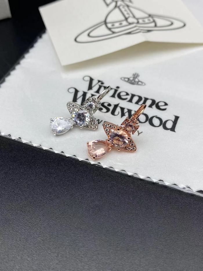 West Queen mermaid tears with diamond earrings