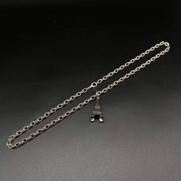 Iron Tower Pendant Necklace