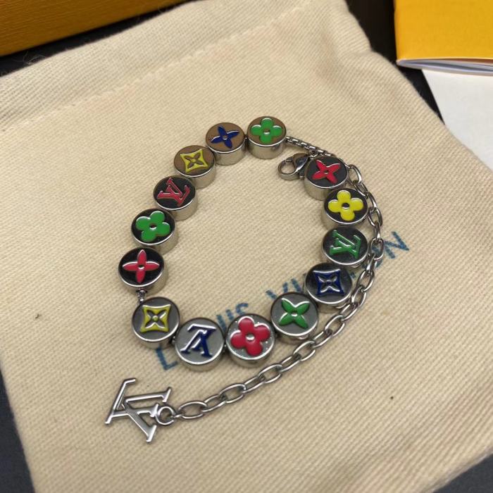 Colorful logo bracelet necklace