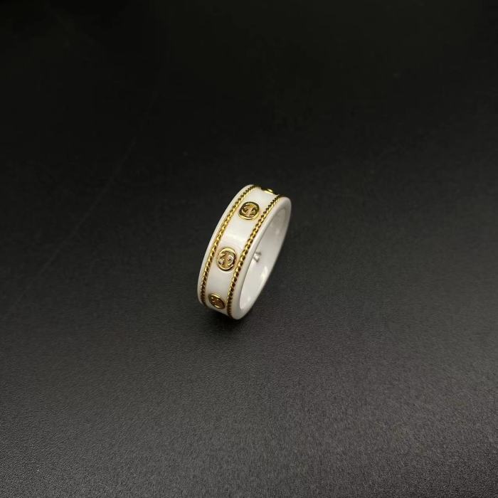 Ceramic gold edged ring