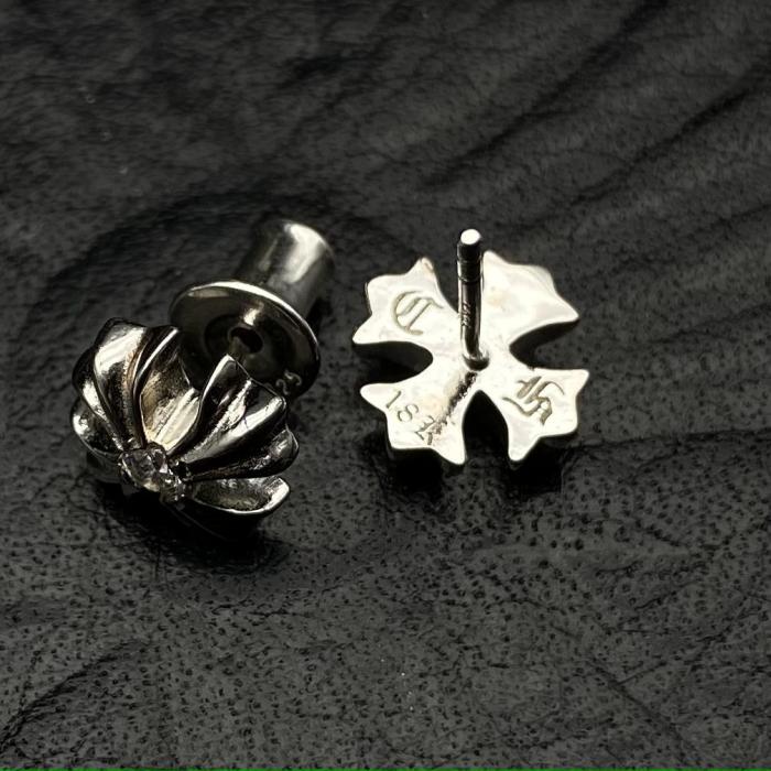 18k Platinum Plated Small Cross Earrings