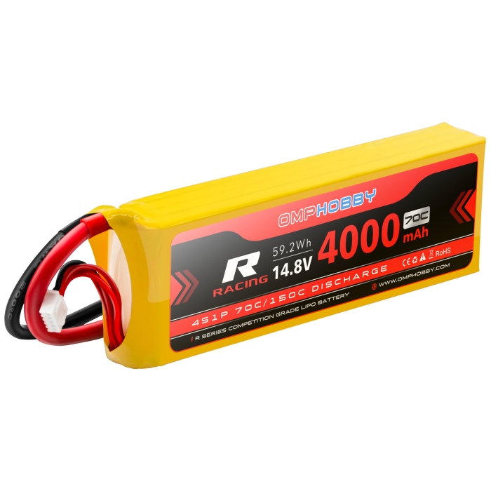 OMPHOBBY 4s LiPo Battery 70C (14.8V/4000mAh) w/XT90 Connector