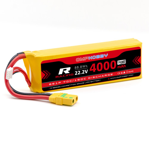 OMPHOBBY 6s LiPo Battery 70C (22.2V/4000mAh) w/XT90 Connector