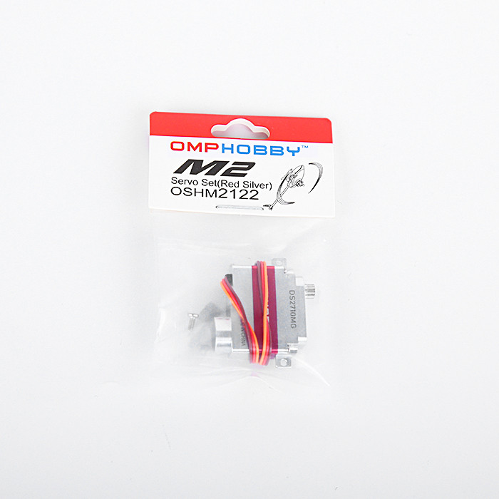 OMPHOBBY M2 Replacement Parts Servo Set-Red And Silver For M2 V2 OSHM2122