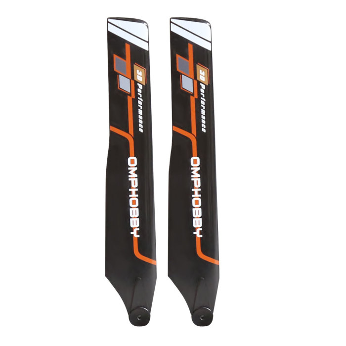 OMPHOBBY M1 EVO Main Blade 125-（hard)-Charm Orange OSHM1209O