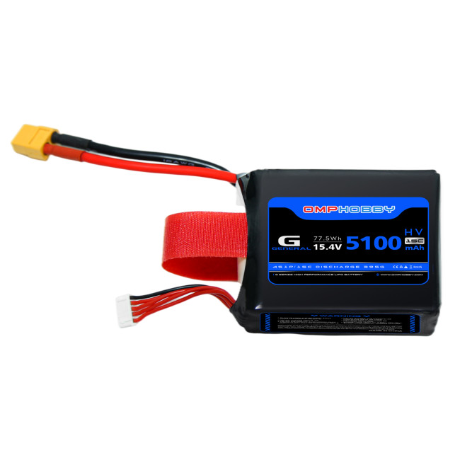 OMPHOBBY ZMO VTOL FPV Aircraft HV LiPo Battery 5100mAh 15.4V 4S