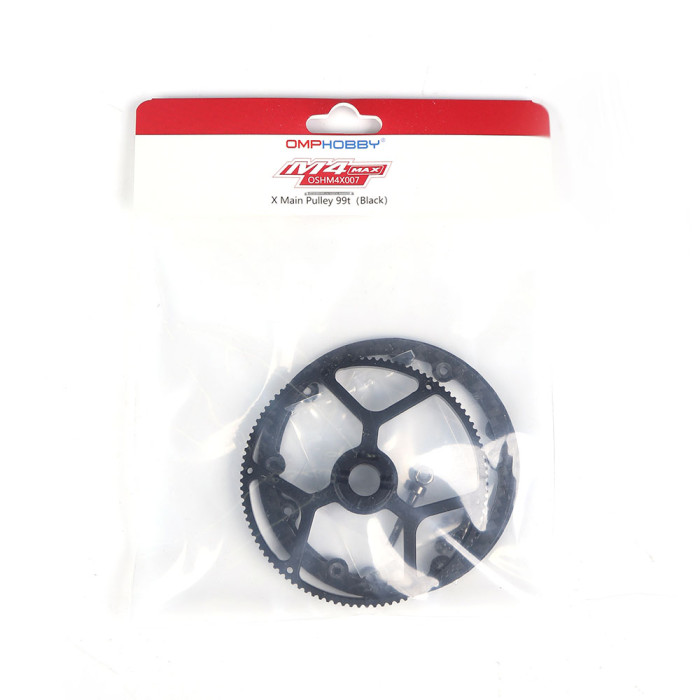 OMPHOBBY M4 MAX Helicopter X Main Pulley 99t（Black）OSHM4X007