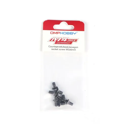 OMPHOBBY M4 MAX Helicopter Countersunk head hexagon socket screw M3x6mm OSHM4X027