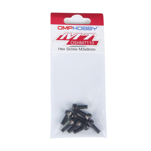 OMPHOBBY M5/M6/M7 Helicopter Parts Hex Screw M3x8 OSHM7110